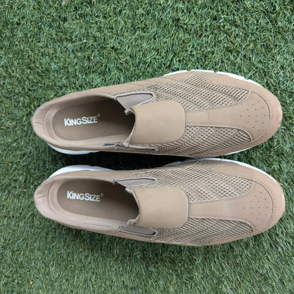 KingSize Water UPD LS Slide Mens 14EW Light Brown Mesh Backless Slip On Sneaker